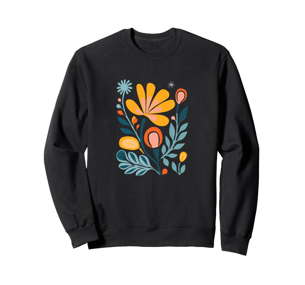 Modern Boho Colorful Floral Sweatshirt - Streetwear Style Men Women - T-Shirt, Sweatshirt, Hoodie