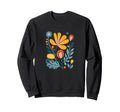 Modern Boho Colorful Floral Sweatshirt - Streetwear Style Men Women - T-Shirt, Sweatshirt, Hoodie