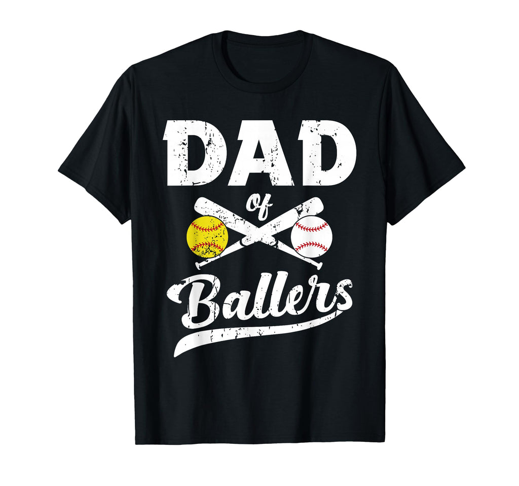 Dad Ballers Dad Baseball And T-Shirt - Fun Novelty Design for Adults - T-Shirt, Sweatshirt, Hoodie