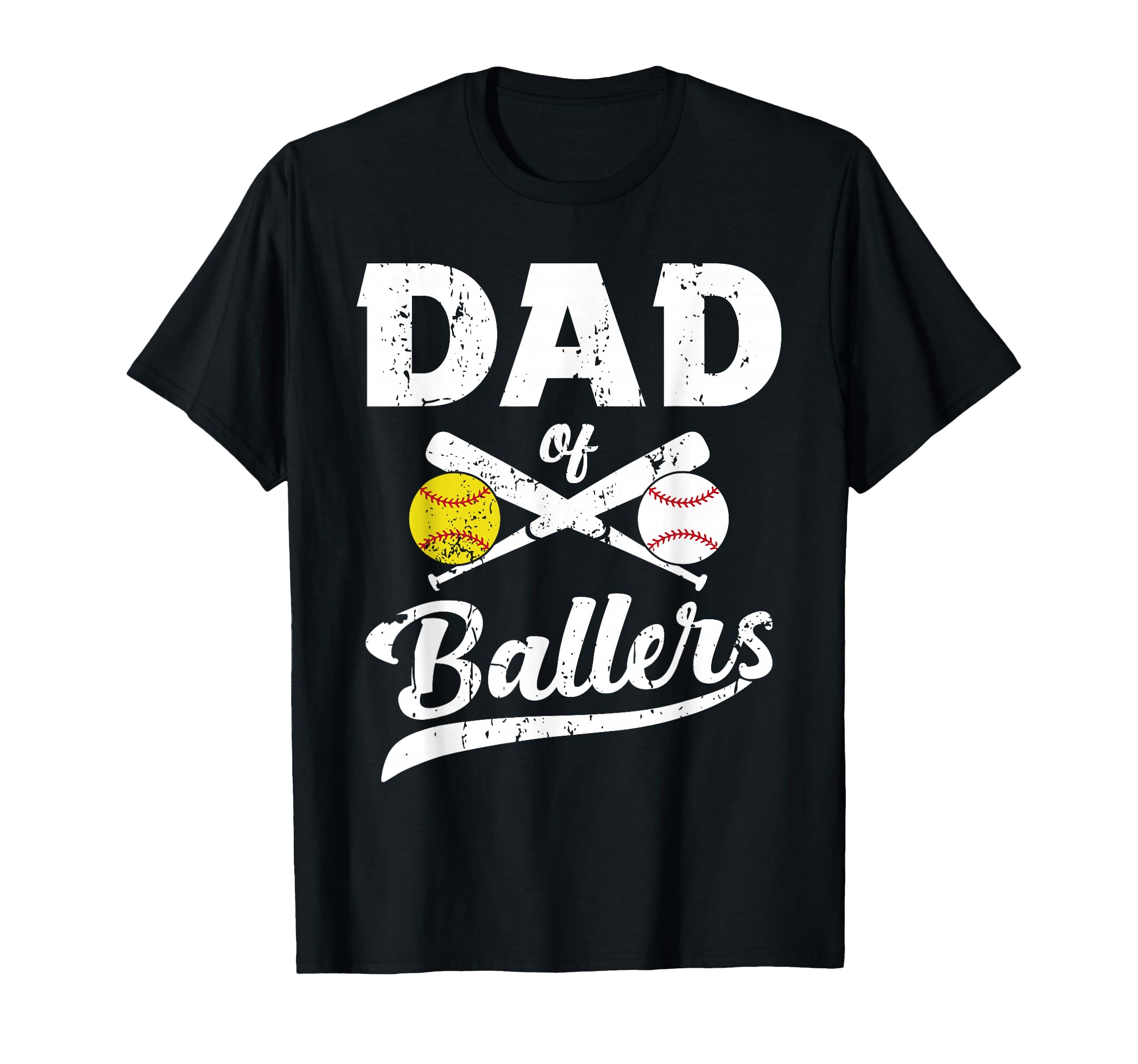 Dad Ballers Dad Baseball And T-Shirt - Fun Novelty Design for Adults - T-Shirt, Sweatshirt, Hoodie