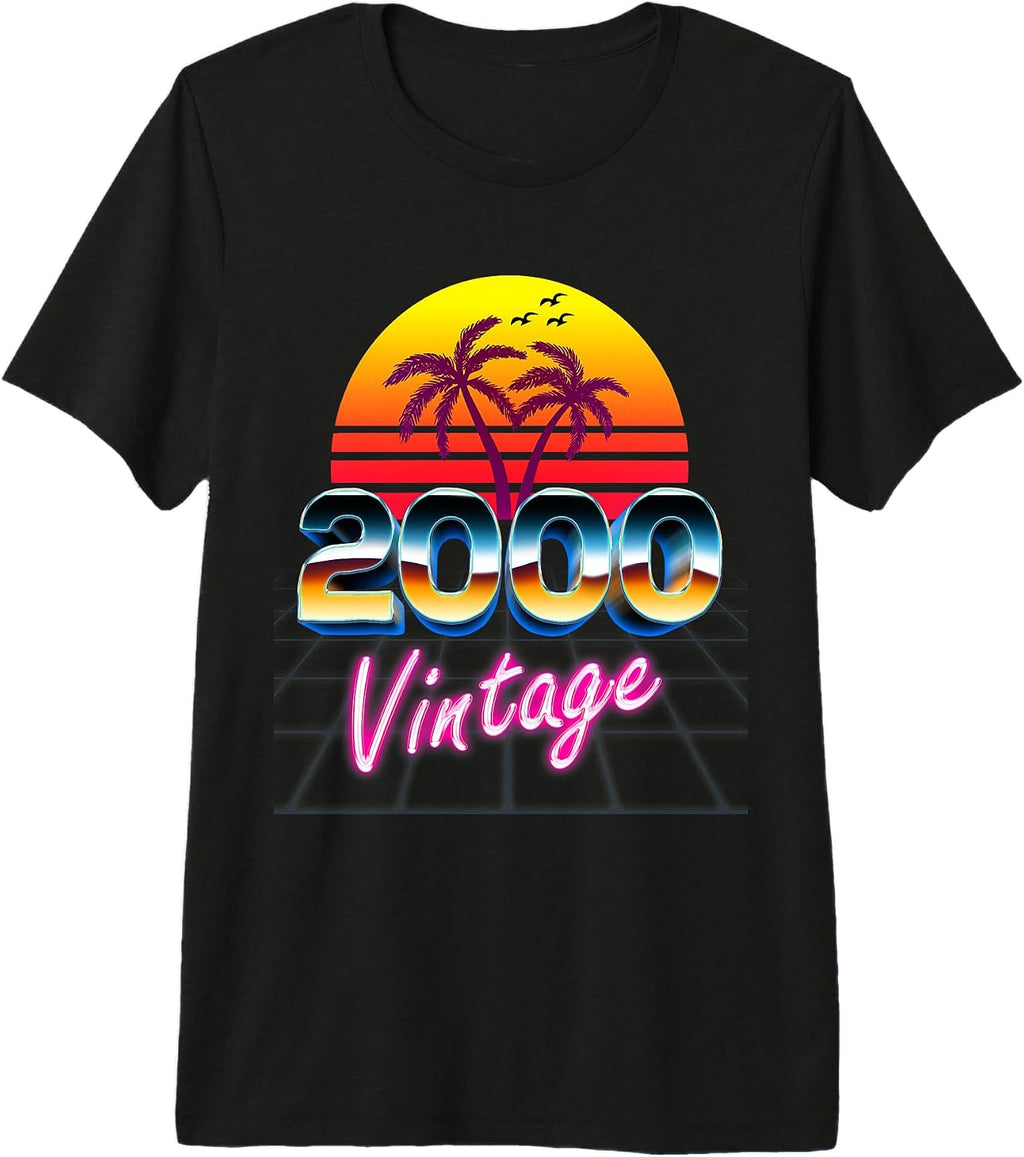 Born 2000 26th Birthday Retro 80's Style - Adult & Kids T-Shirts, Sweatshirts & Hoodies apparel design preview 1