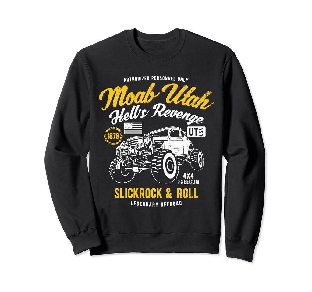 Moab Utah Hells Revenge 4X4 Sweatshirt - Unique Graphic for Adults - T-Shirt, Sweatshirt, Hoodie