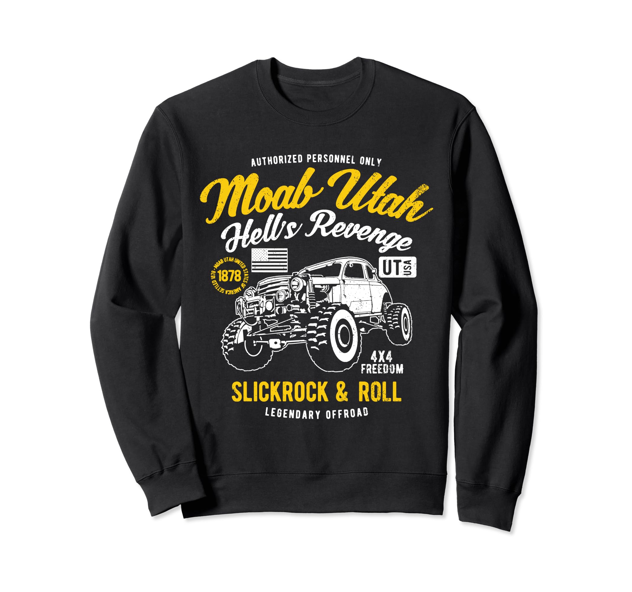Moab Utah Hells Revenge 4X4 Sweatshirt - Unique Graphic for Adults - T-Shirt, Sweatshirt, Hoodie