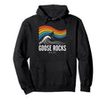 Goose Rocks Beach Maine Surfboarder Hoodie - Fun Novelty Design Men Women - T-Shirt, Sweatshirt, Hoodie