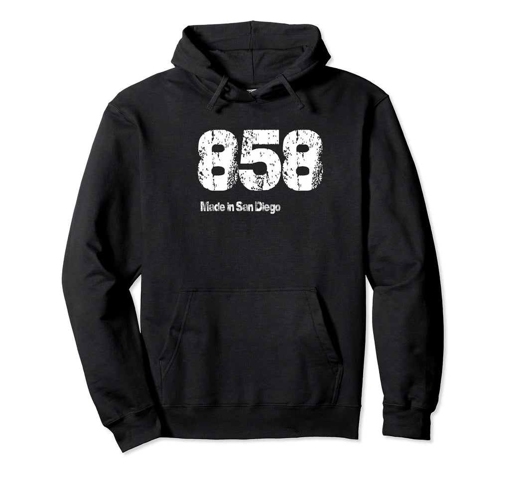858 Made San Diego Distressed Hoodie - Streetwear Style Men Women - T-Shirt, Sweatshirt, Hoodie