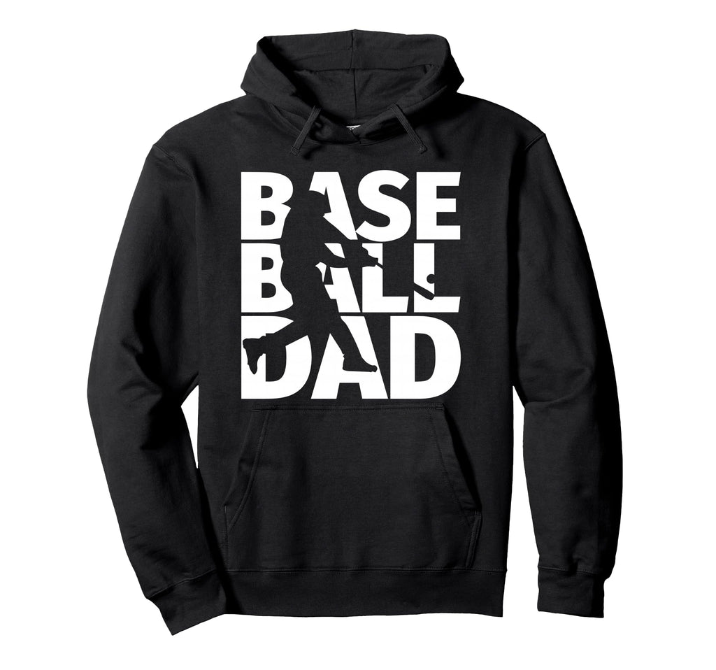 Baseball Dad Dugout Support Ballfield Hoodie - Minimalist Print for Adults - T-Shirt, Sweatshirt, Hoodie