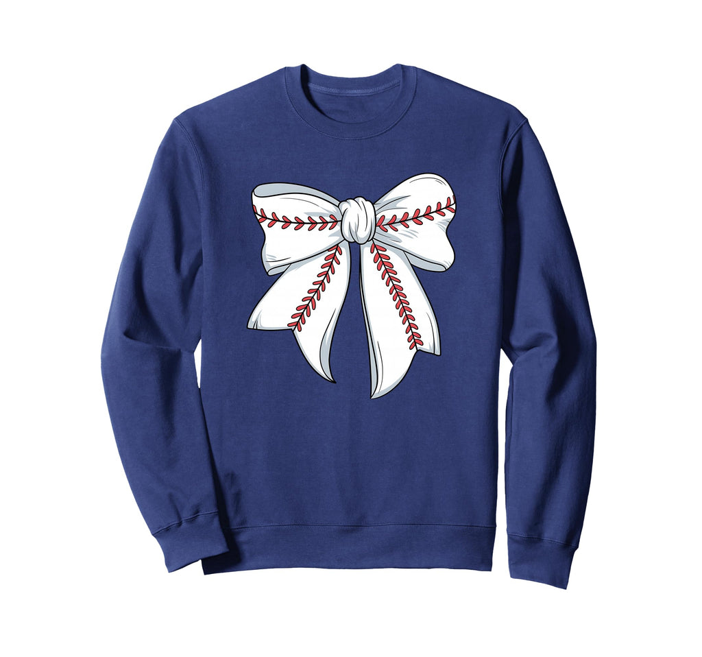 Baseball Coquette Bow Baseball Womens Sweatshirt - Trendy Graphic Unisex - T-Shirt, Sweatshirt, Hoodie