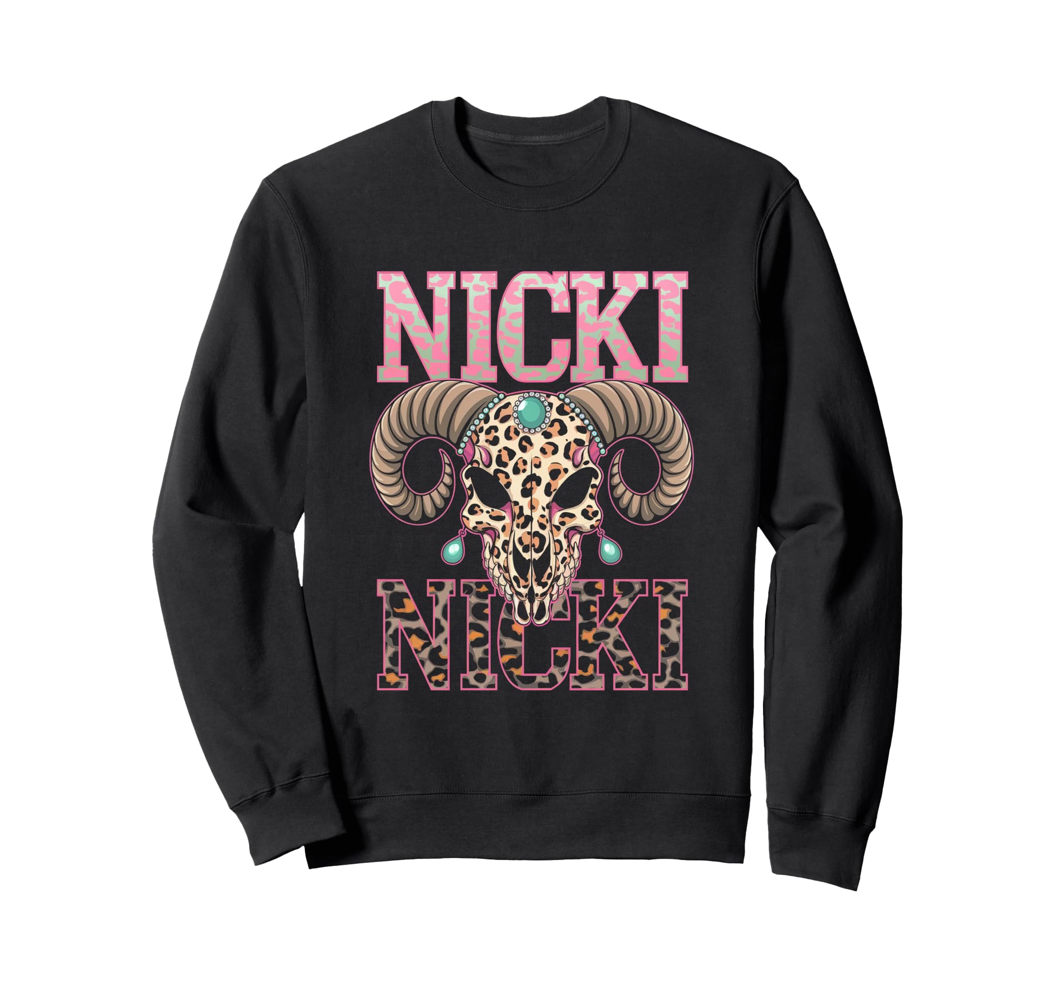 Custom Nicki Name Wife Bull Sweatshirt - Trendy Graphic for Adults - T-Shirt, Sweatshirt, Hoodie