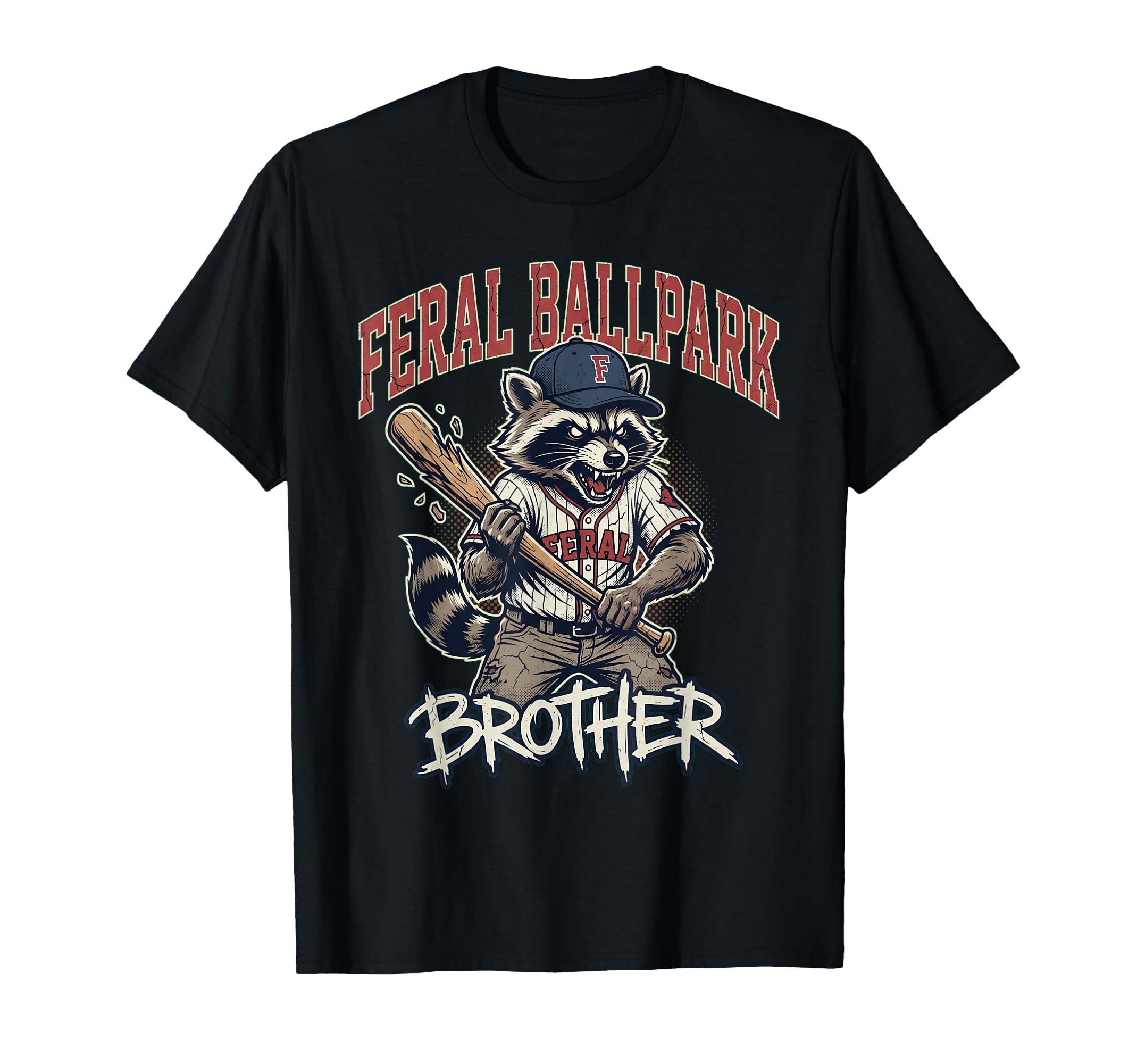 Feral Ballpark Brother Funny T-Shirt - Aesthetic Graphic for Adults - T-Shirt, Sweatshirt, Hoodie