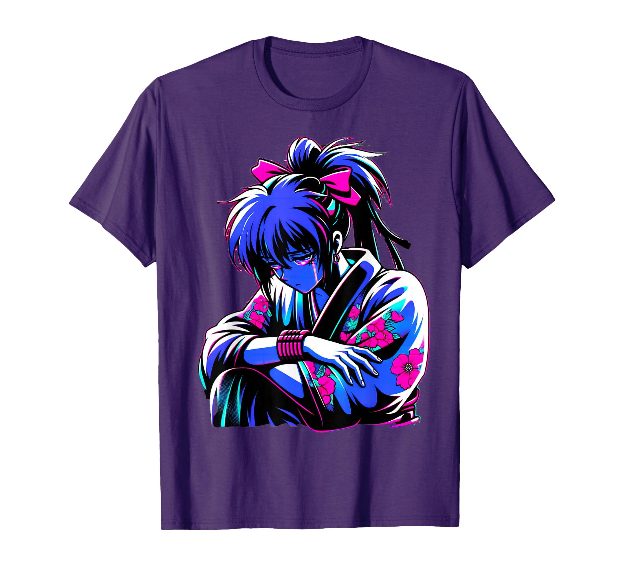 Sad Anime Japanese Vaporwave T-Shirt - Casual Everyday Wear Men Women - T-Shirt, Sweatshirt, Hoodie