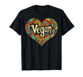 Vegan Heart Boho Peace Love T-Shirt - Aesthetic Graphic for Adults - T-Shirt, Sweatshirt, Hoodie
