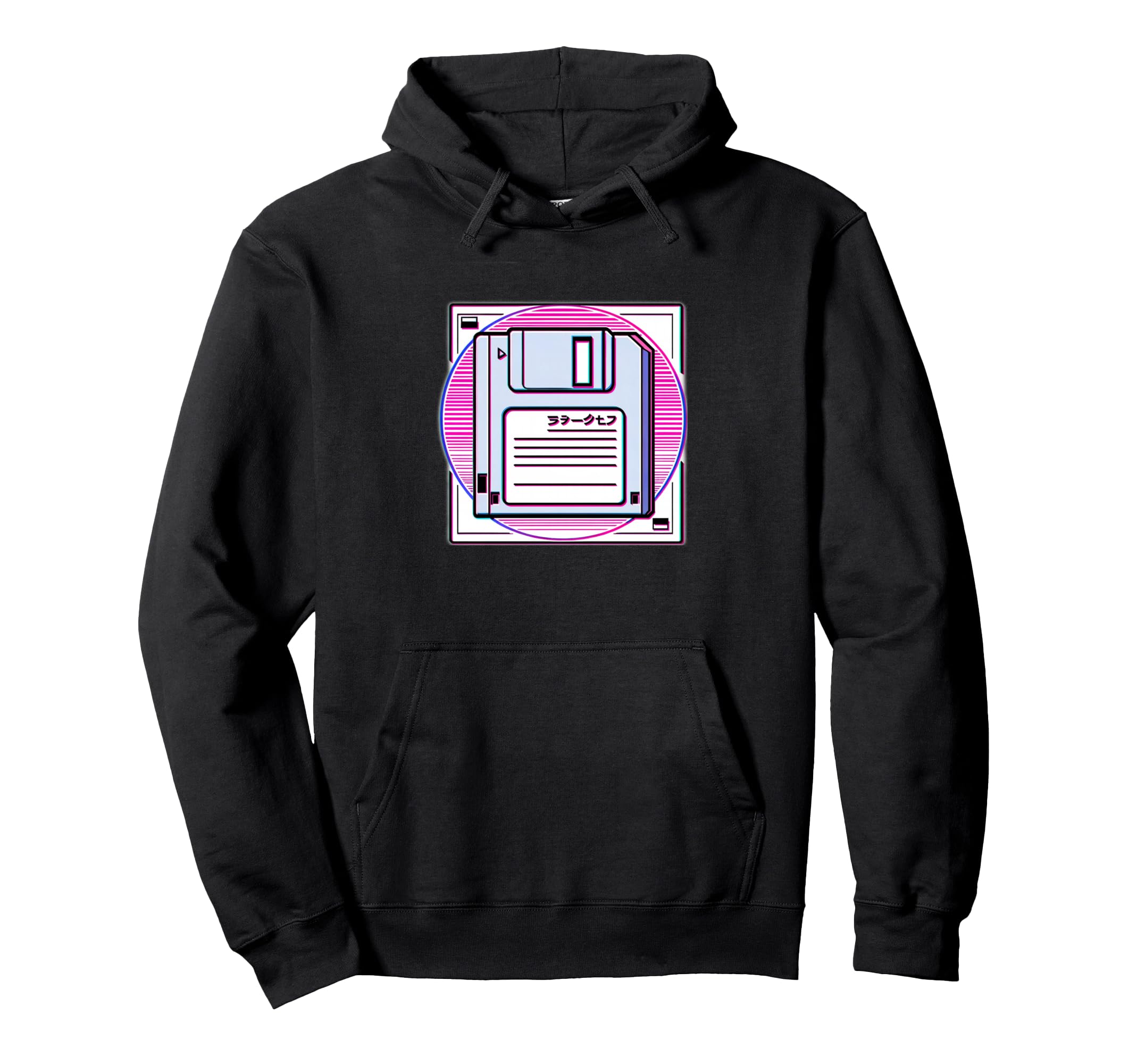 Floppy Disk Vaporwave Aesthetic Hoodie - Novelty Apparel for Adults - T-Shirt, Sweatshirt, Hoodie