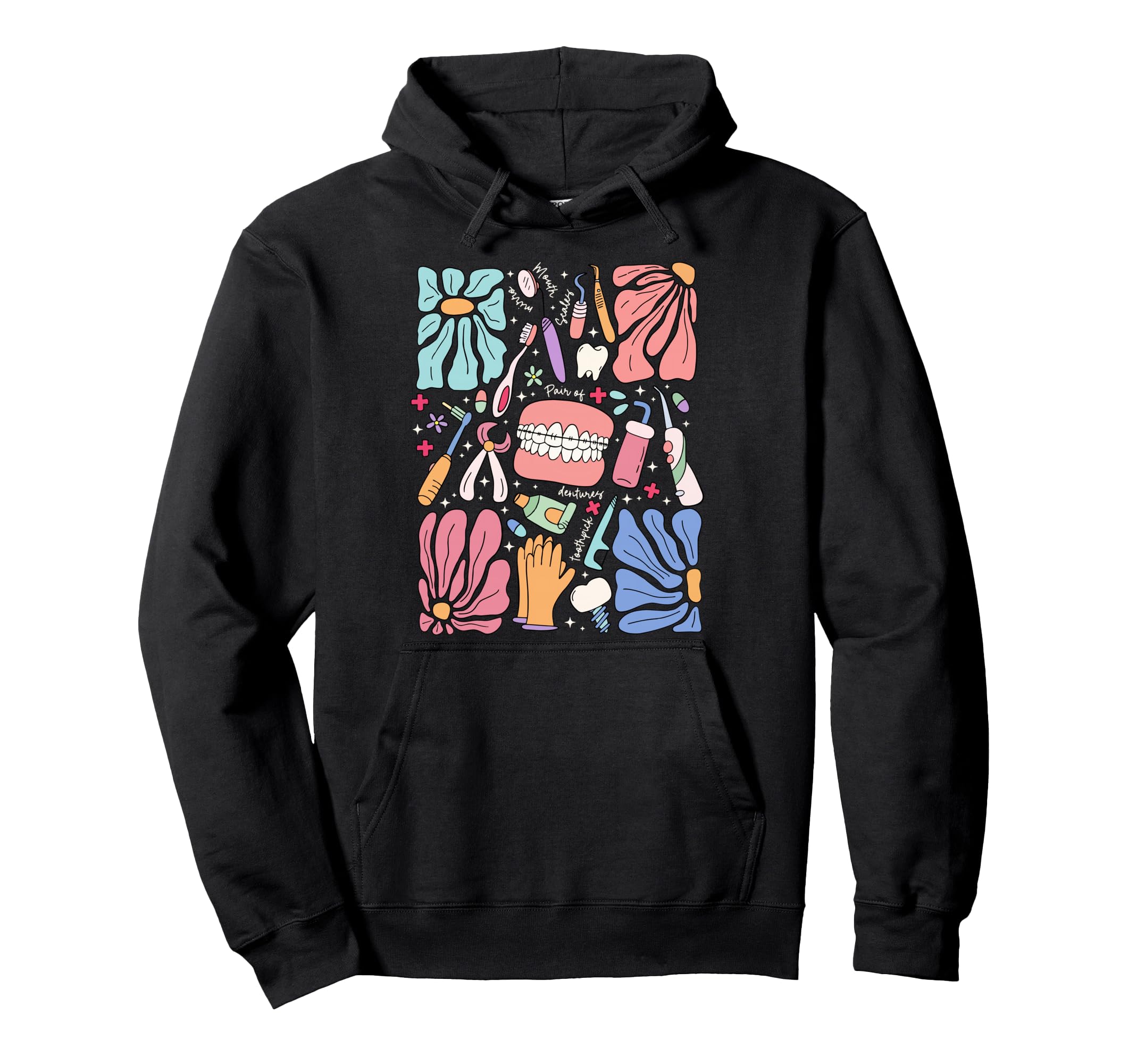 Boho Wildflower Dental Hygienist Hoodie - Unique Graphic for Adults - T-Shirt, Sweatshirt, Hoodie