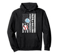 Papa Ballers Funny Usa Flag Baseball Hoodie - Streetwear Style for Adults - T-Shirt, Sweatshirt, Hoodie