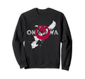 Okinawa Map And Flag Distressed Japan Sweatshirt - Novelty Apparel Unisex - T-Shirt, Sweatshirt, Hoodie