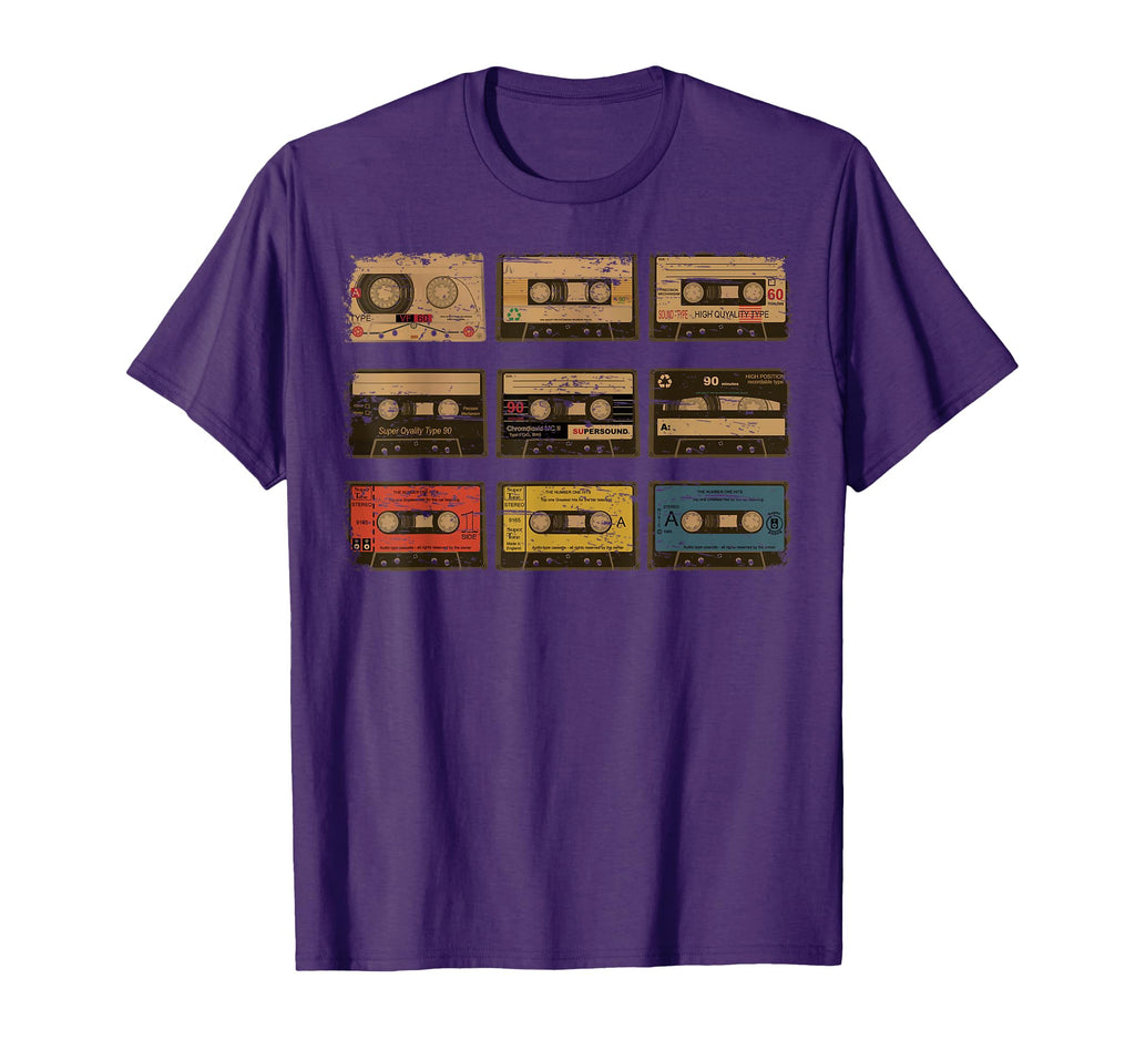 Nine Cassette Tapes Old Cartridges Gift T-Shirt - Unique Graphic Unisex - T-Shirt, Sweatshirt, Hoodie