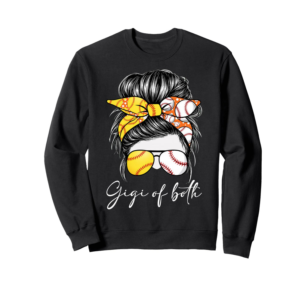 Gigi Both Baseball Softball Game Day Sweatshirt - Trendy Graphic Men Women - T-Shirt, Sweatshirt, Hoodie