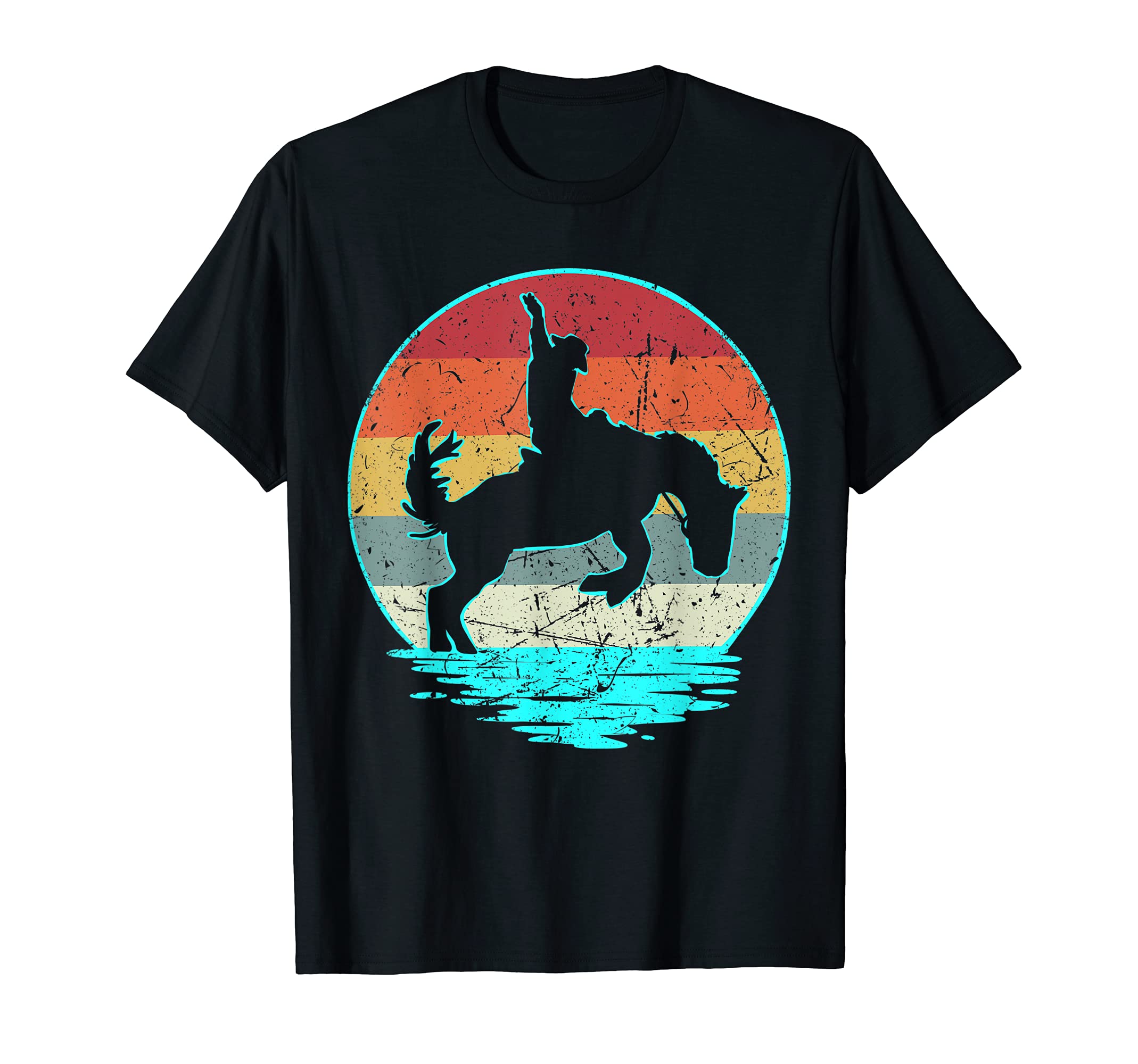 Rodeo Bucking Bronco Horse 70S T-Shirt - Casual Everyday Wear for Adults - T-Shirt, Sweatshirt, Hoodie