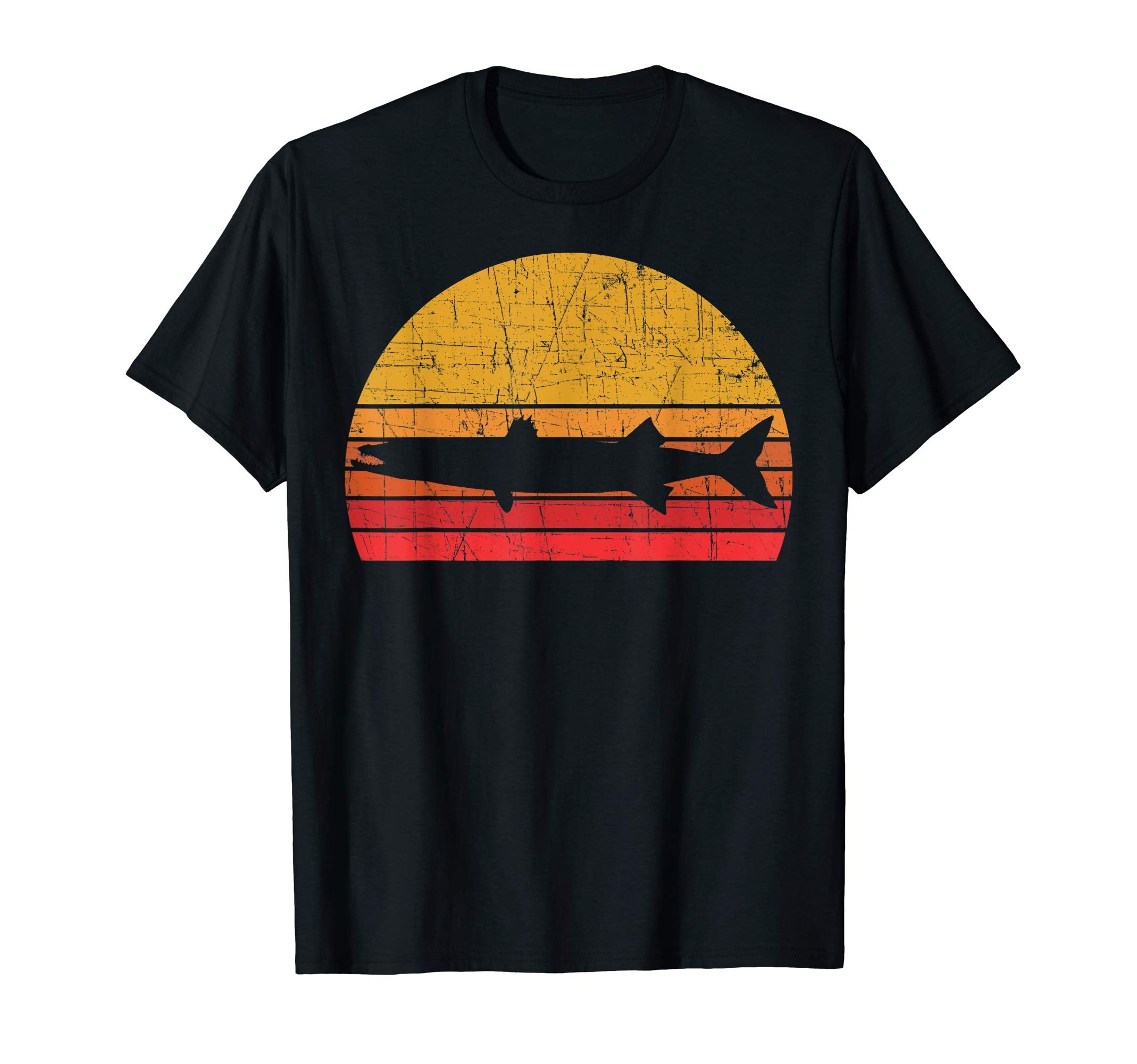Barracuda Fishing Fisherman Sunset T-Shirt - Fun Novelty Design Unisex - T-Shirt, Sweatshirt, Hoodie