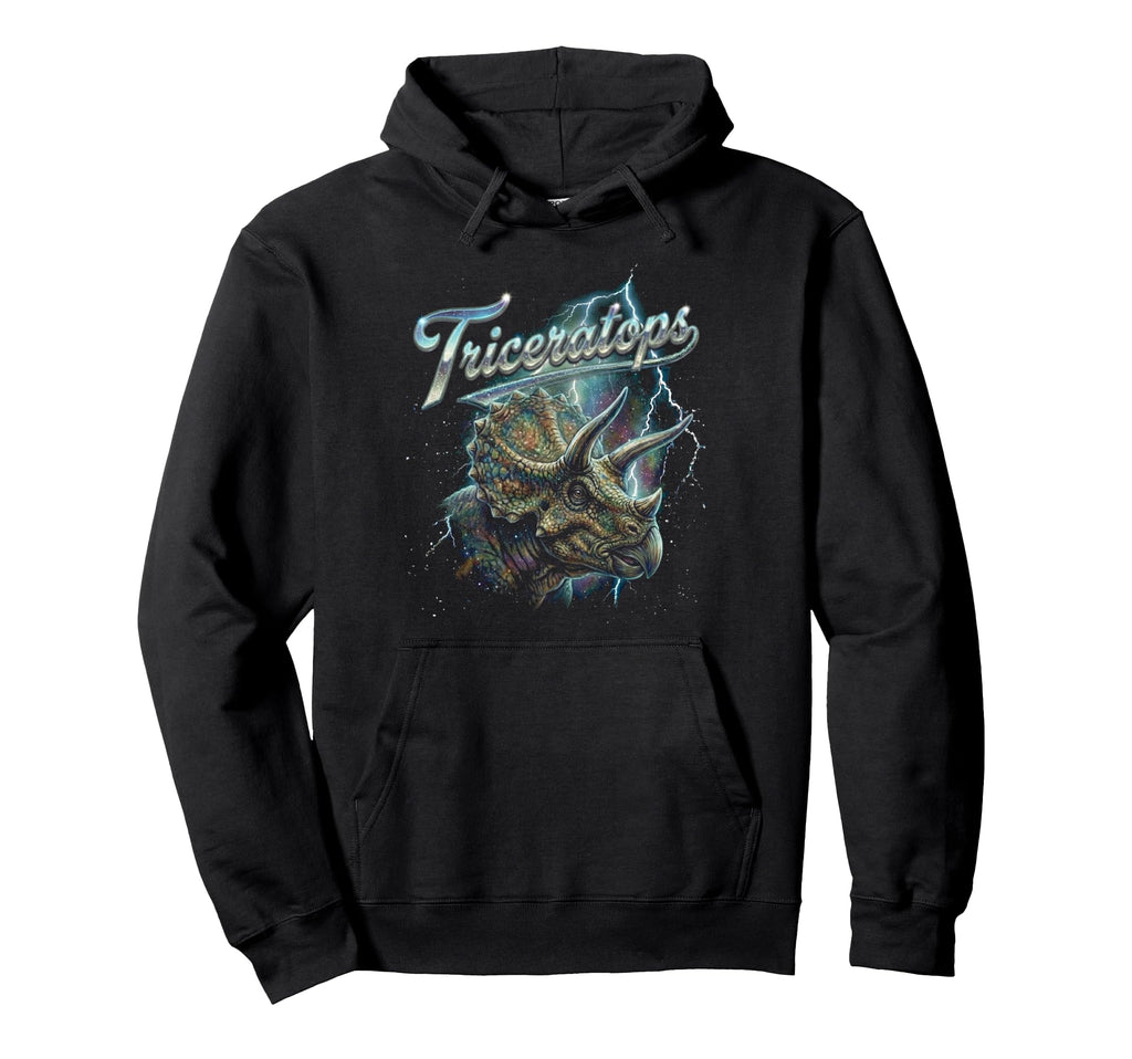 Triceratops 90S Funny Dinosaur 80S Hoodie - Graphic Print for Adults - T-Shirt, Sweatshirt, Hoodie