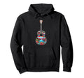 Boho Floral Guitar Mountain Lake Hoodie - Minimalist Print Men Women - T-Shirt, Sweatshirt, Hoodie