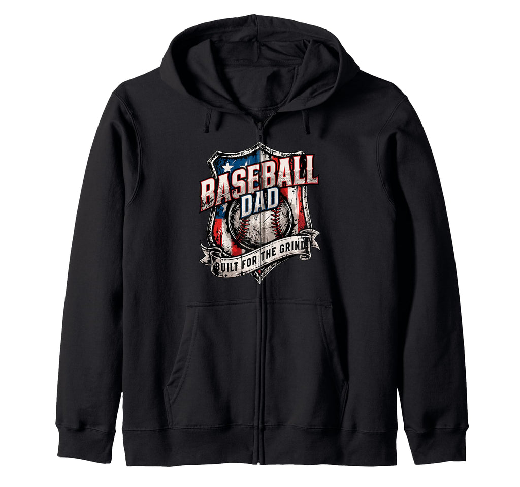 Funny Usa Patriotic Baseball Fathers Day Hoodie - Trendy Graphic Men Women - T-Shirt, Sweatshirt, Hoodie