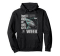 Shark Week Neon Lightning Glitch Hoodie - Casual Everyday Wear Unisex - T-Shirt, Sweatshirt, Hoodie