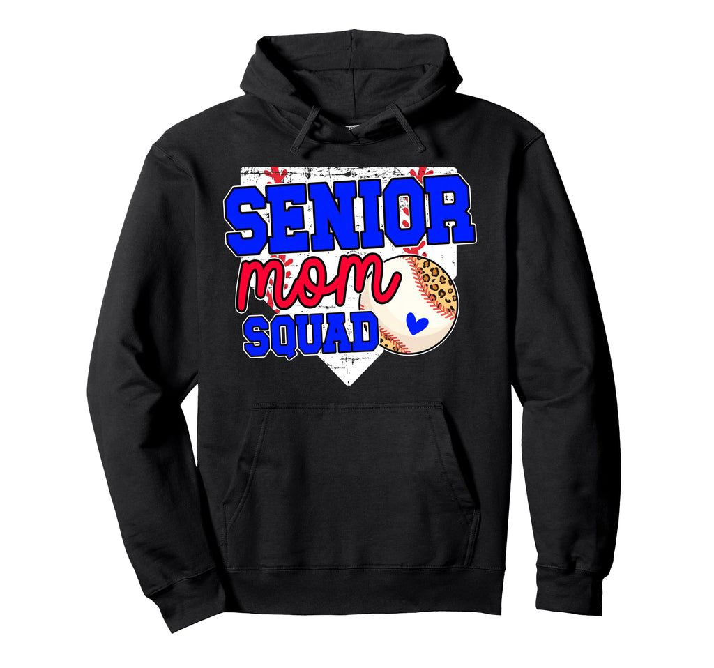 Baseball Senior Mom Squad Hoodie - Casual Everyday Wear for Adults - T-Shirt, Sweatshirt, Hoodie