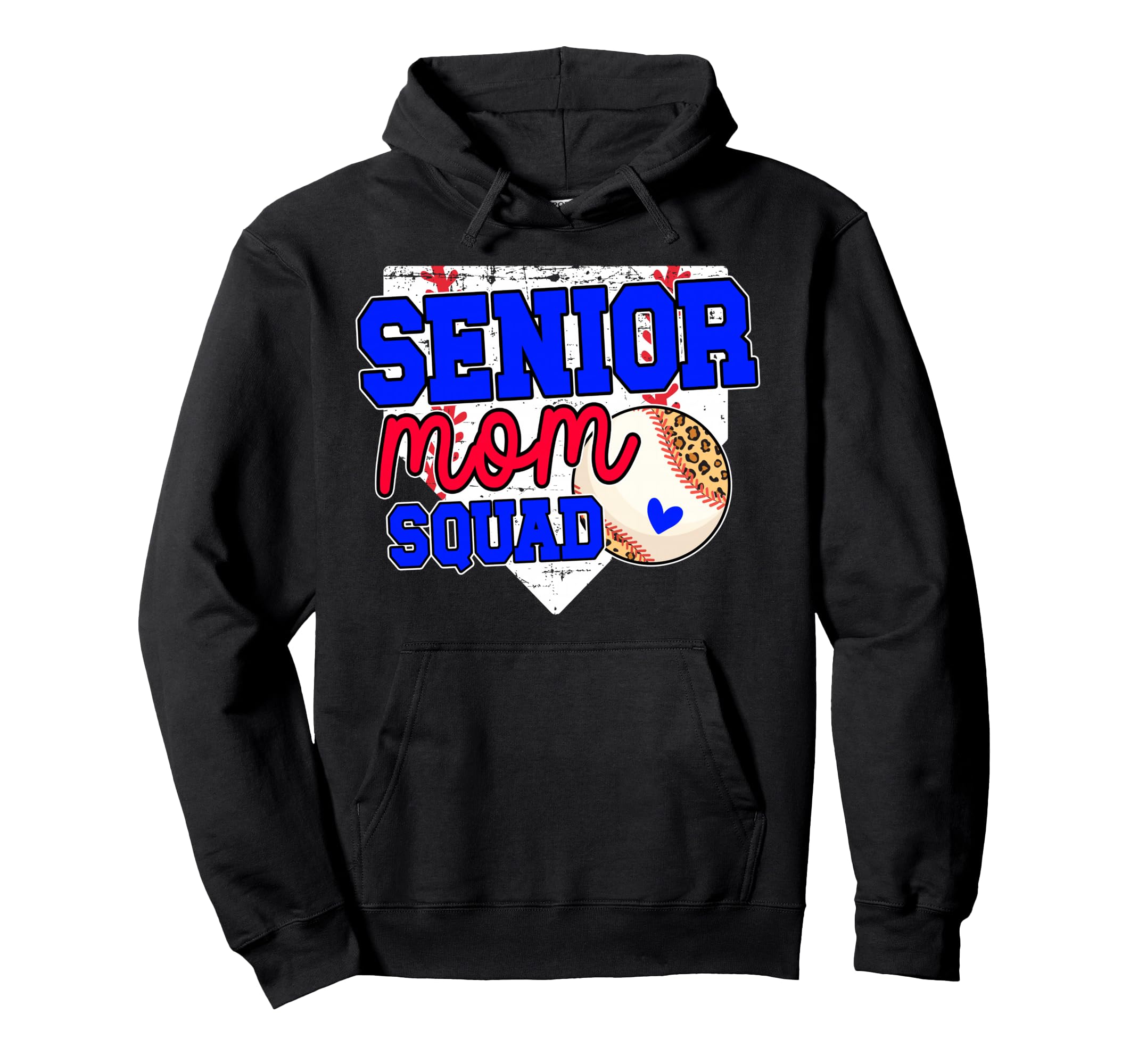 Baseball Senior Mom Squad Hoodie - Casual Everyday Wear for Adults - T-Shirt, Sweatshirt, Hoodie