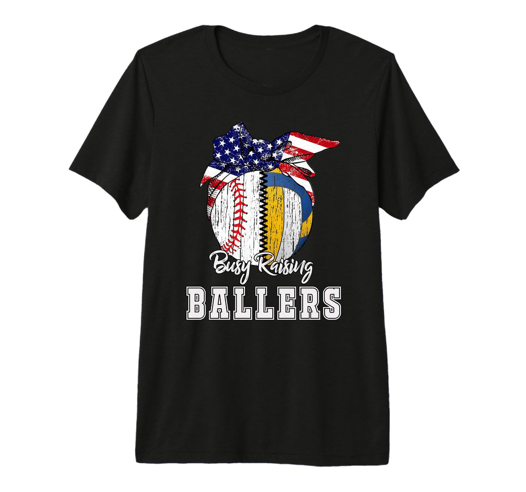 Busy Raising Ballers Baseball T-Shirt - Fun Novelty Design Unisex - T-Shirt, Sweatshirt, Hoodie