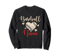 Baseball Nana Baseball Heart Nana Sweatshirt - Unique Graphic Unisex - T-Shirt, Sweatshirt, Hoodie