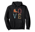 70S Skate Love Roller Skating Gift Hoodie - Minimalist Print Unisex - T-Shirt, Sweatshirt, Hoodie