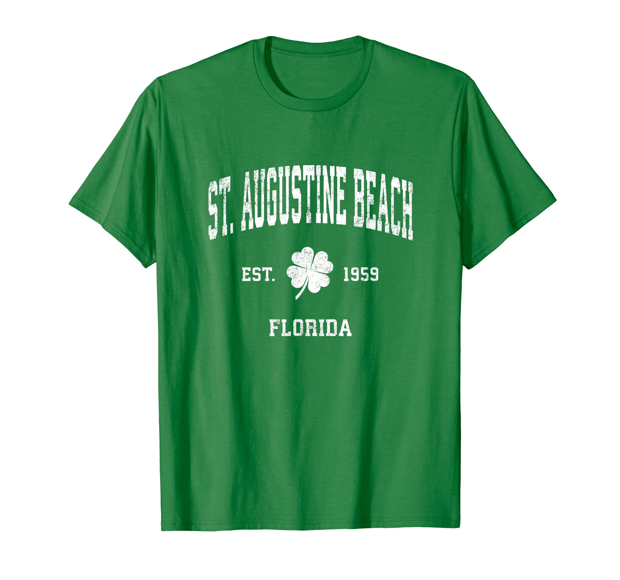 St Augustine Beach Florida Shamrock T-Shirt - Fun Novelty Design Unisex - T-Shirt, Sweatshirt, Hoodie