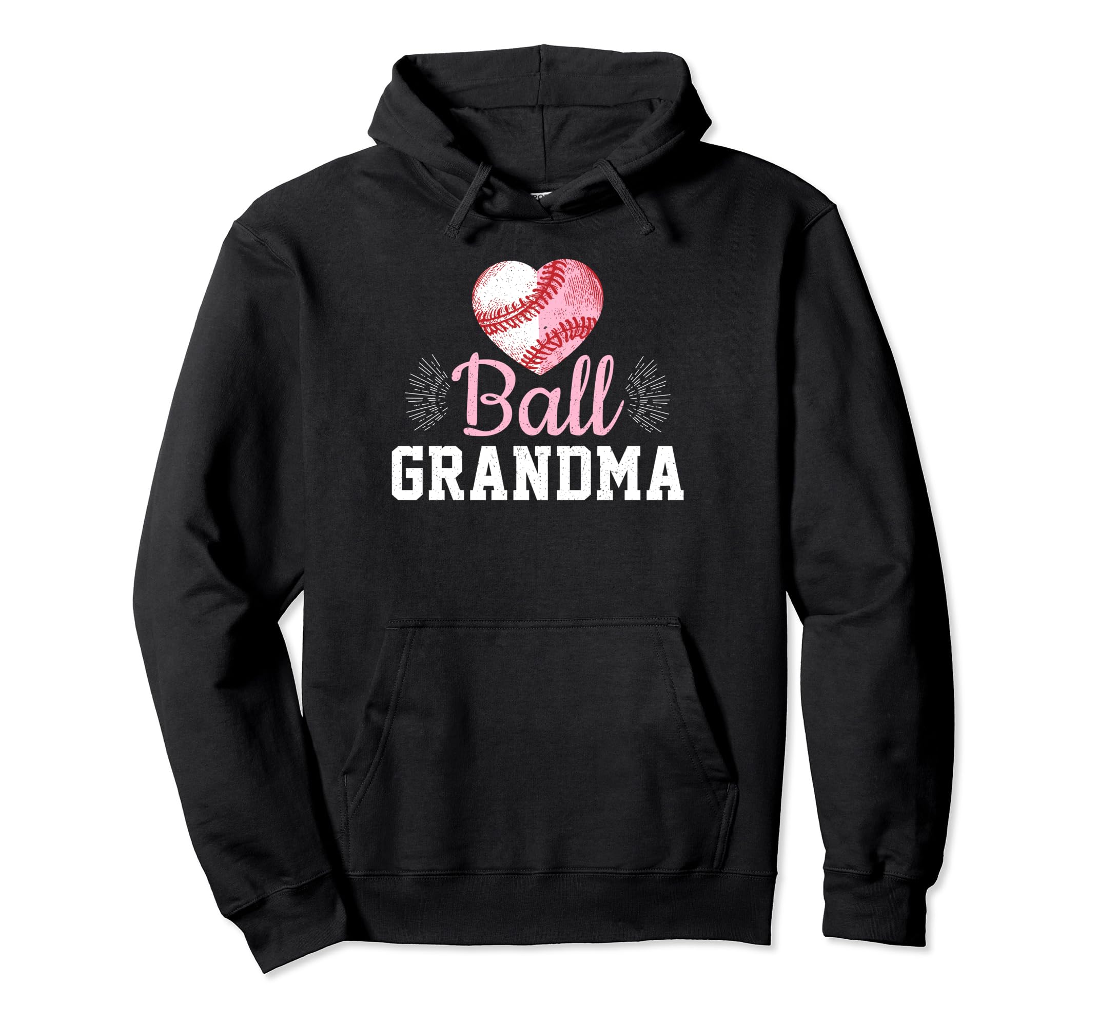 Baseball Grandma Mom Heart Baseball Hoodie - Streetwear Style for Adults - T-Shirt, Sweatshirt, Hoodie