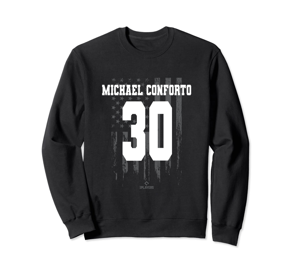 Michael Conforto Flag Baseball New Sweatshirt - Novelty Apparel Men Women - T-Shirt, Sweatshirt, Hoodie