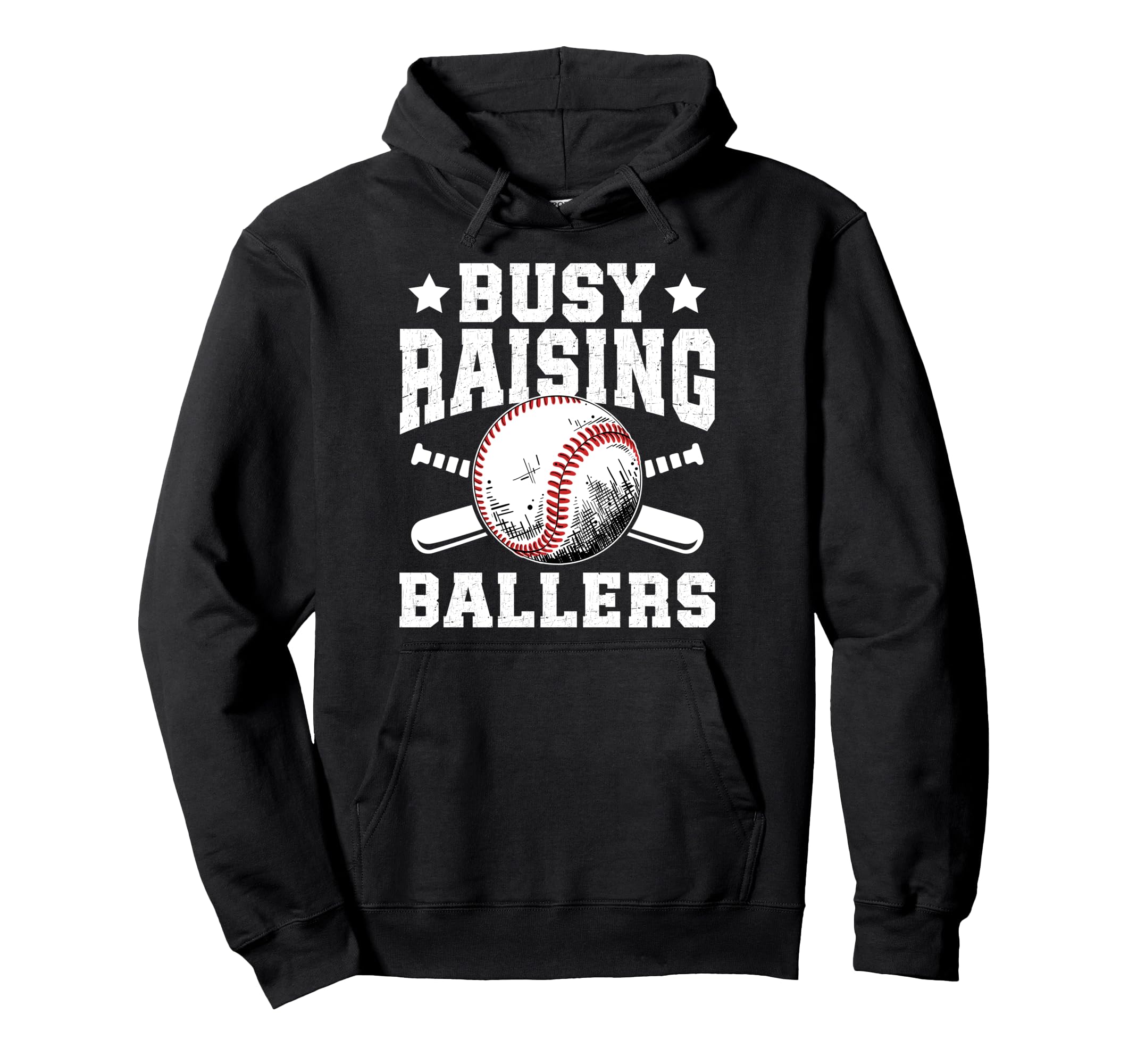 Busy Raising Ballers Baseball Dad Hoodie - Minimalist Print Men Women - T-Shirt, Sweatshirt, Hoodie
