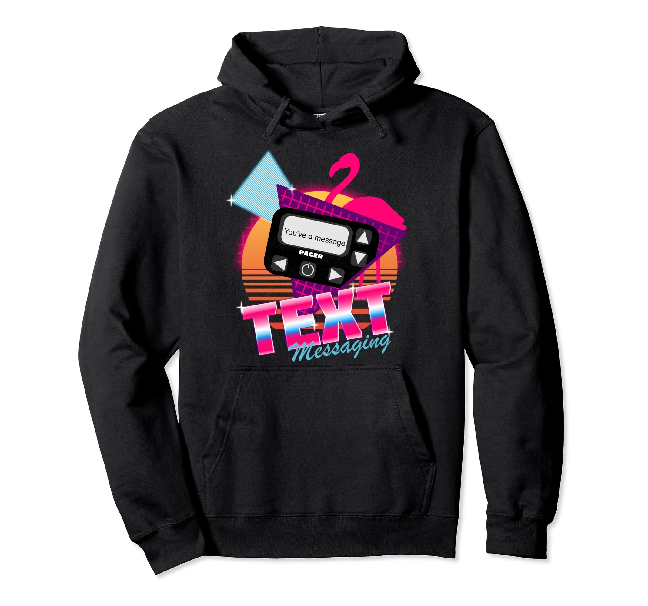 Nostalgic 90S Pager Text Sms Messaging Hoodie - Unique Graphic Men Women - T-Shirt, Sweatshirt, Hoodie