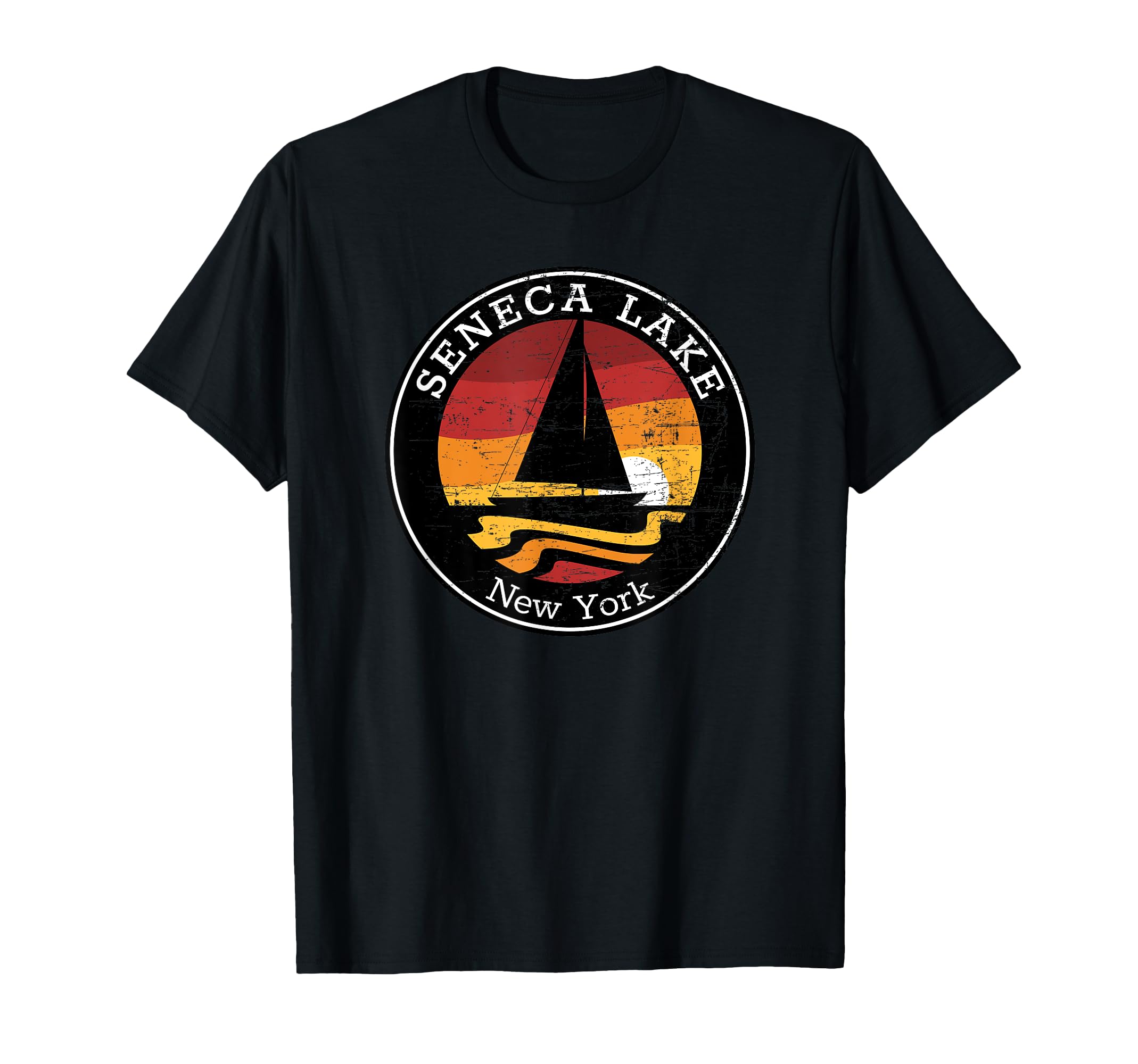 Seneca Lake New York Sunset Sailing T-Shirt - Casual Everyday Wear Unisex - T-Shirt, Sweatshirt, Hoodie
