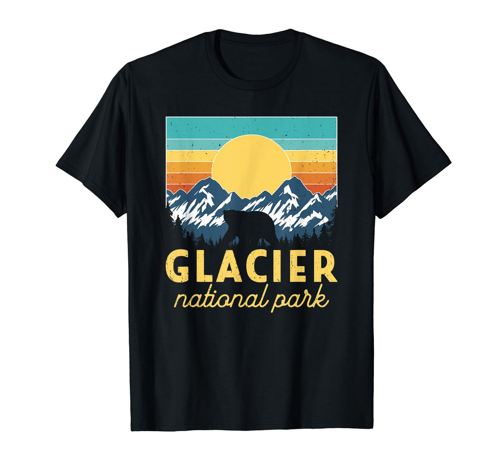 Glacier National Park Sunset T-Shirt - Custom Art Print Men Women - T-Shirt, Sweatshirt, Hoodie