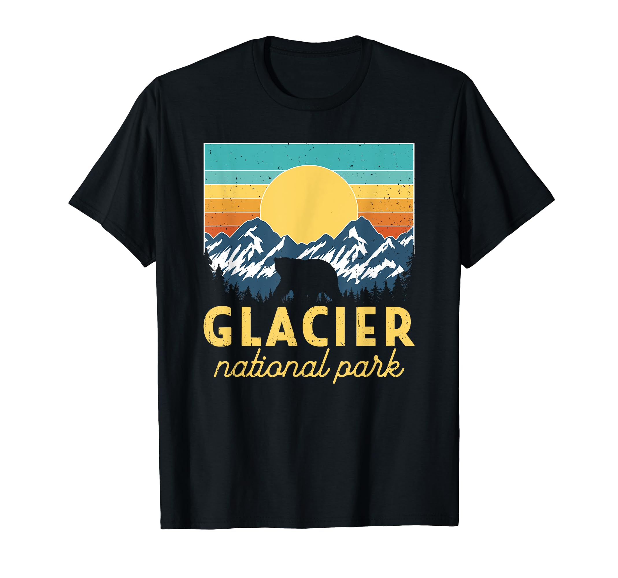 Glacier National Park Sunset T-Shirt - Custom Art Print Men Women - T-Shirt, Sweatshirt, Hoodie