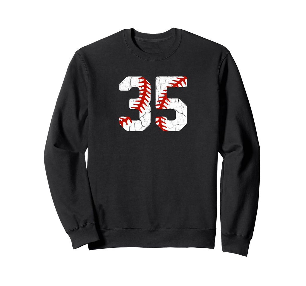 Baseball Player Jersey Number 35 35 Sweatshirt - Trendy Graphic Men Women - T-Shirt, Sweatshirt, Hoodie