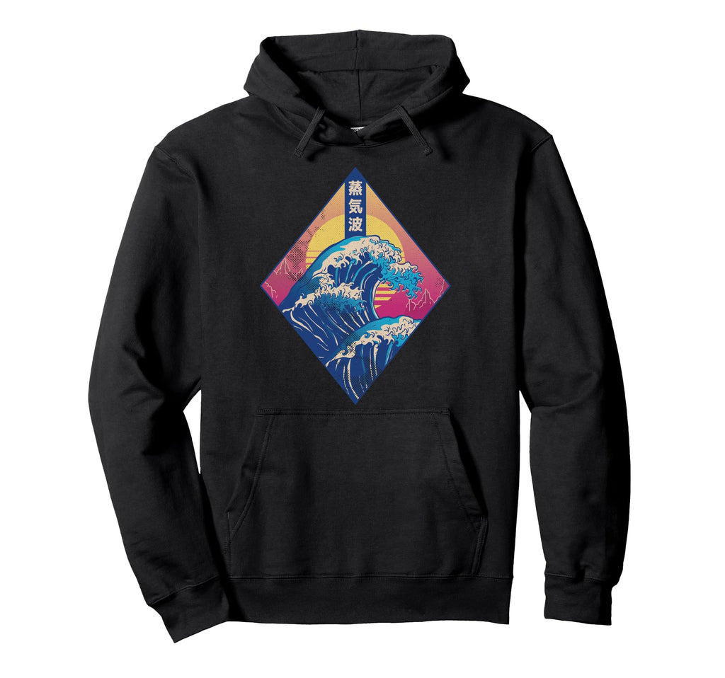 Great Wave Off Kanagawa Sunset Hoodie - Casual Everyday Wear for Adults - T-Shirt, Sweatshirt, Hoodie