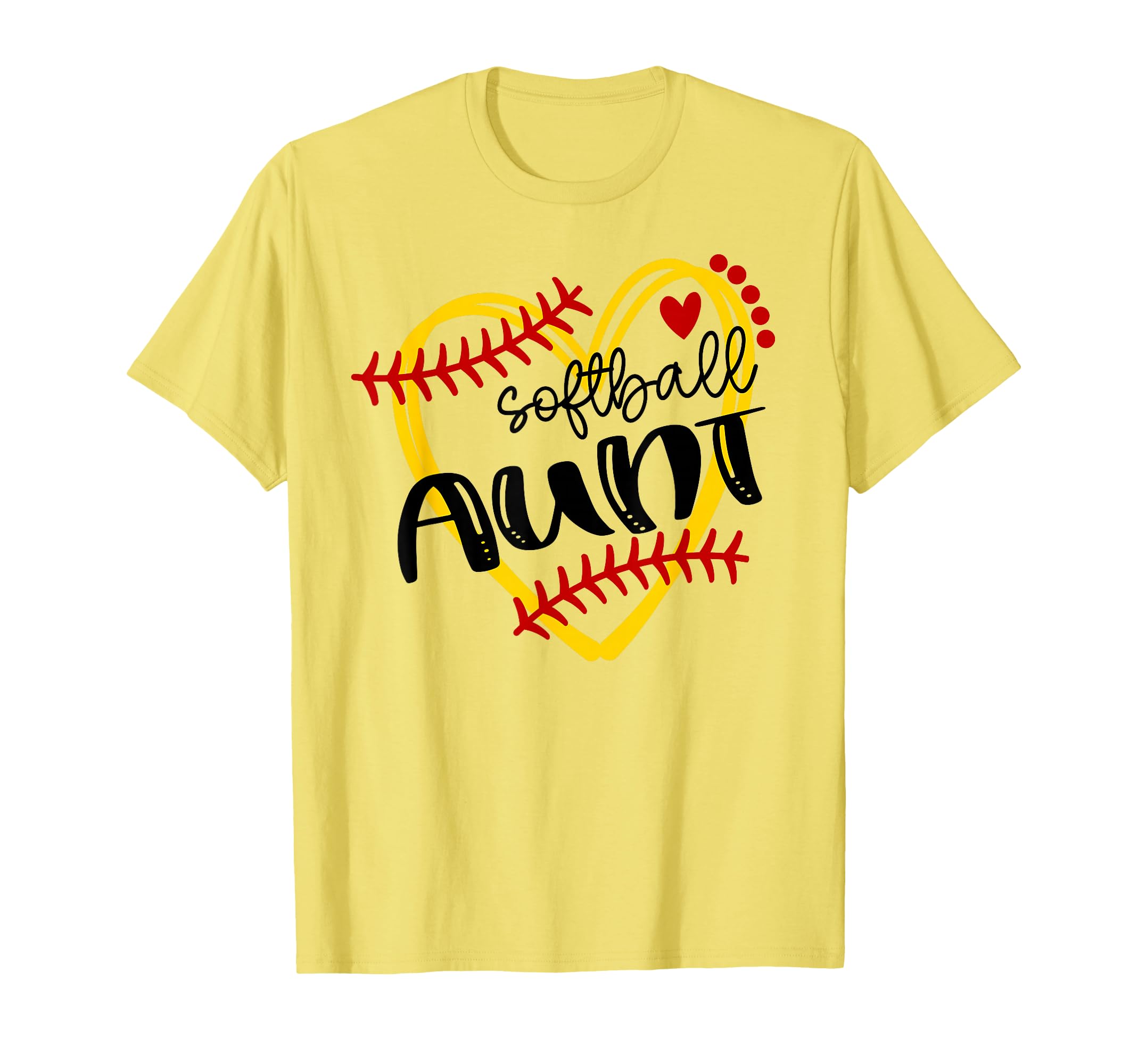 Personalized Softball Heart Aunt Softball T-Shirt - Unique Graphic Unisex - T-Shirt, Sweatshirt, Hoodie
