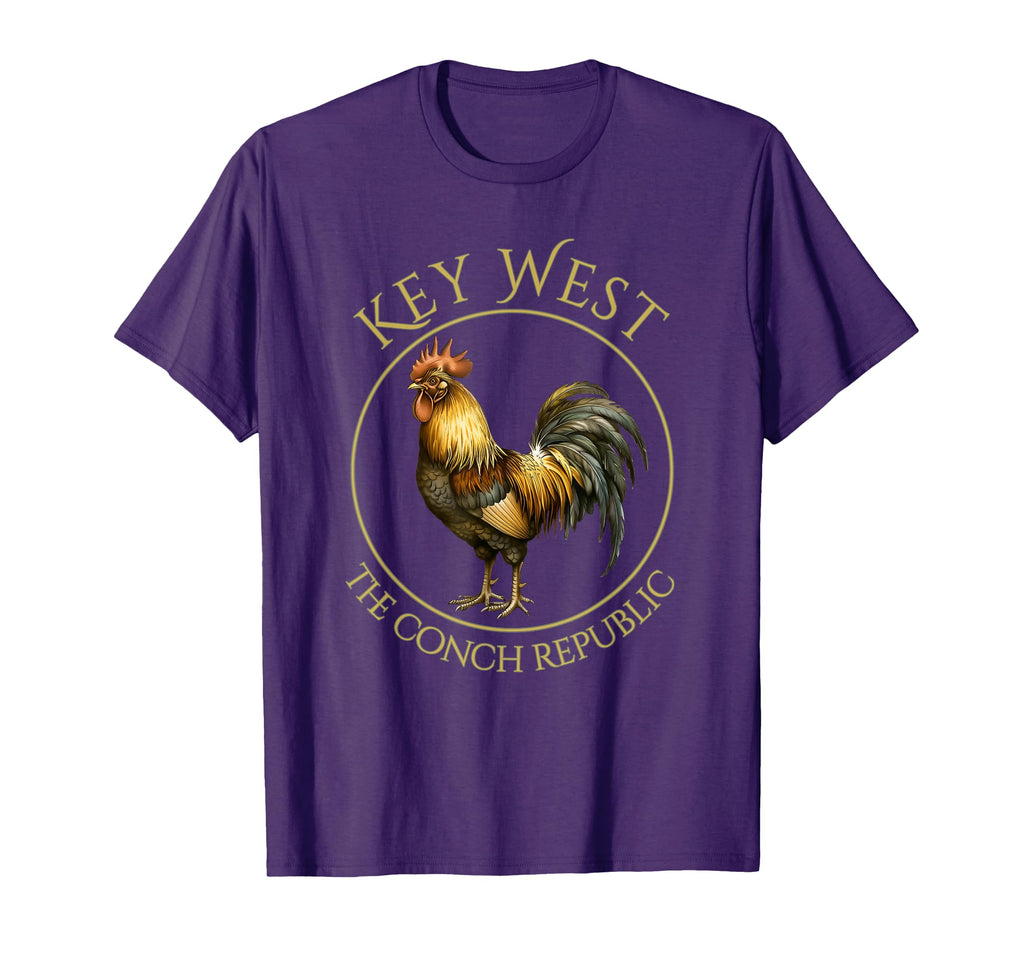 Rooster Key West Florida Vacation T-Shirt - Graphic Print Men Women - T-Shirt, Sweatshirt, Hoodie