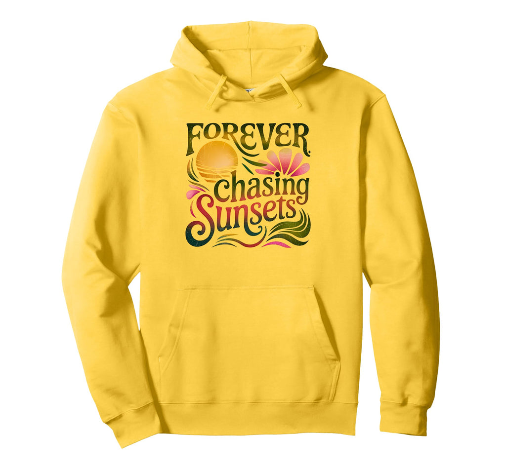 Forever Chasing Sunset Summer Sun Beach Hoodie - Minimalist Print Unisex - T-Shirt, Sweatshirt, Hoodie