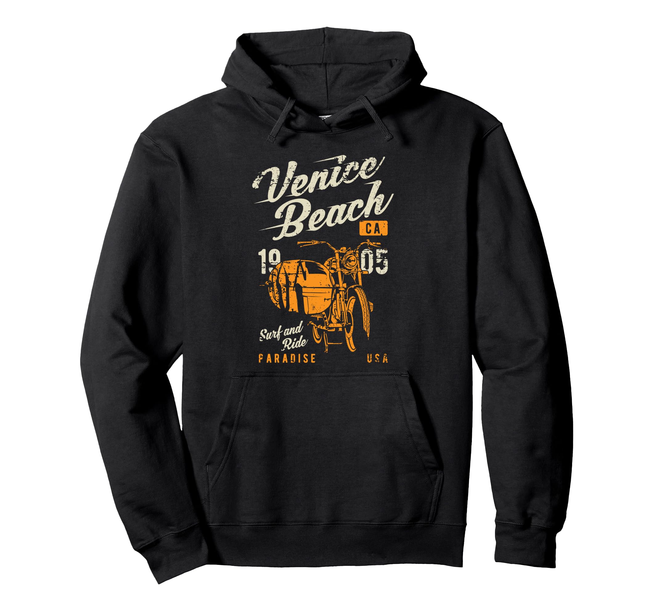 Venice Beach California Distressed Hoodie - Unique Graphic Men Women - T-Shirt, Sweatshirt, Hoodie