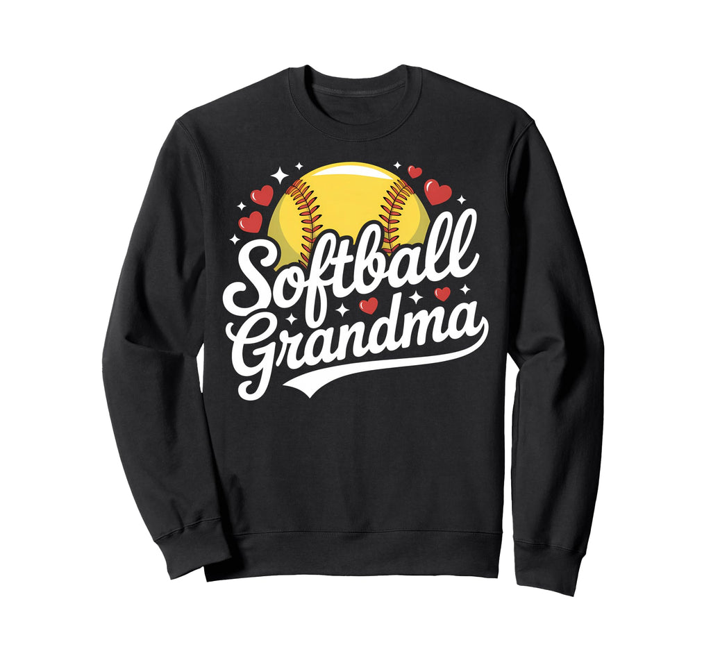 Softball Grandma Fastpitch Sweatshirt - Aesthetic Graphic Men Women - T-Shirt, Sweatshirt, Hoodie