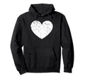 Red Love Heart Distressed Valentines Hoodie - Minimalist Print for Adults - T-Shirt, Sweatshirt, Hoodie