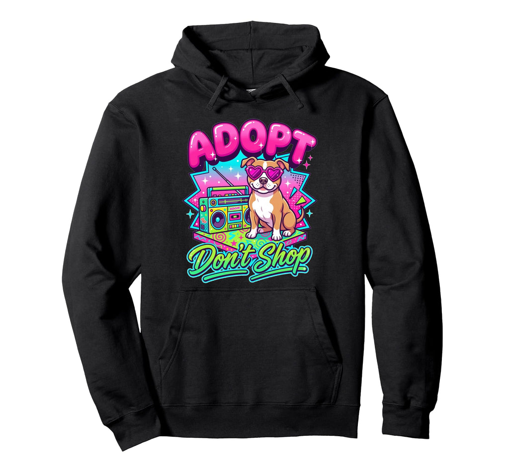 Adopt Dont Shop Dog Animal Rescue Hoodie - Minimalist Print Men Women - T-Shirt, Sweatshirt, Hoodie