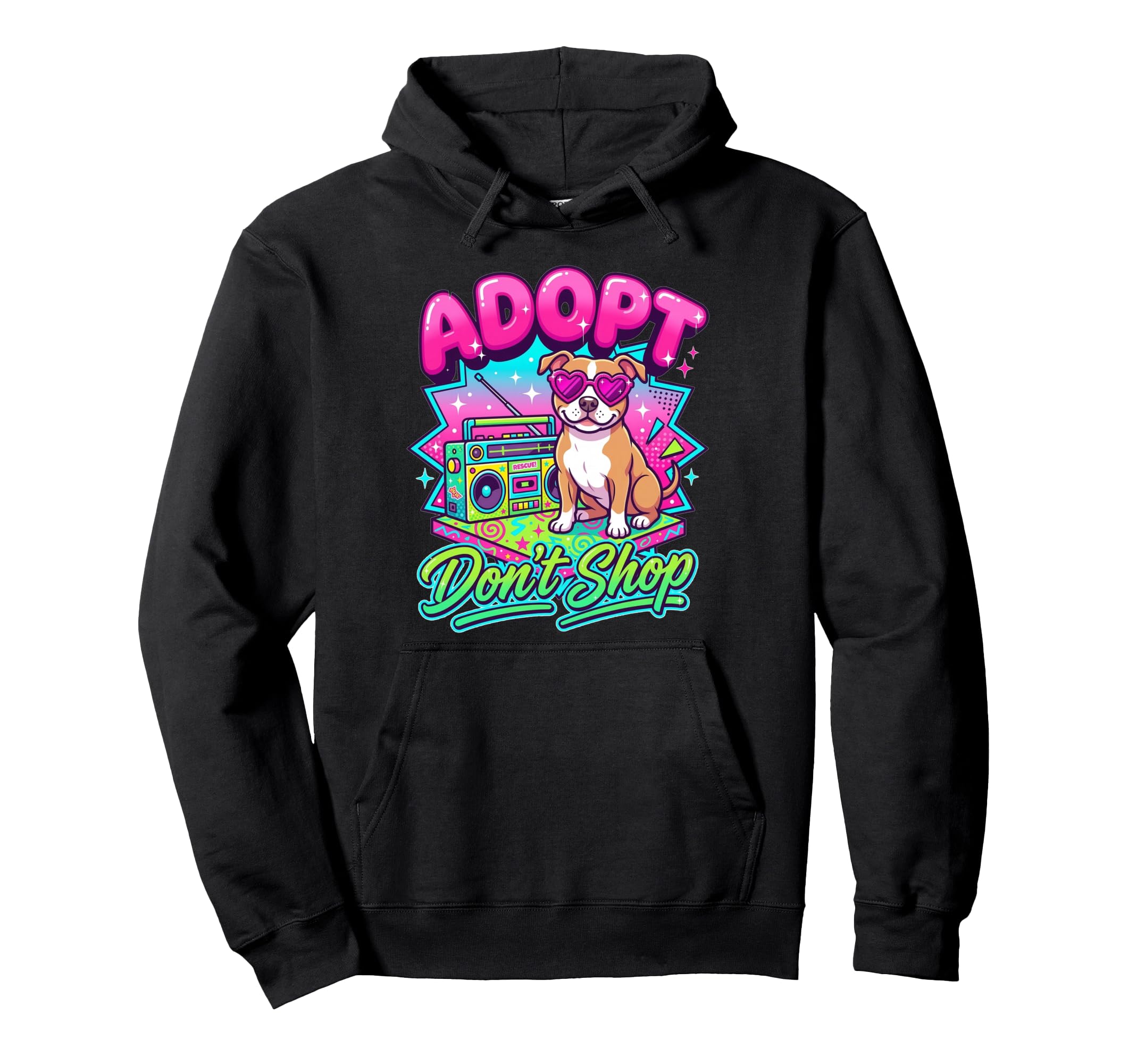Adopt Dont Shop Dog Animal Rescue Hoodie - Minimalist Print Men Women - T-Shirt, Sweatshirt, Hoodie